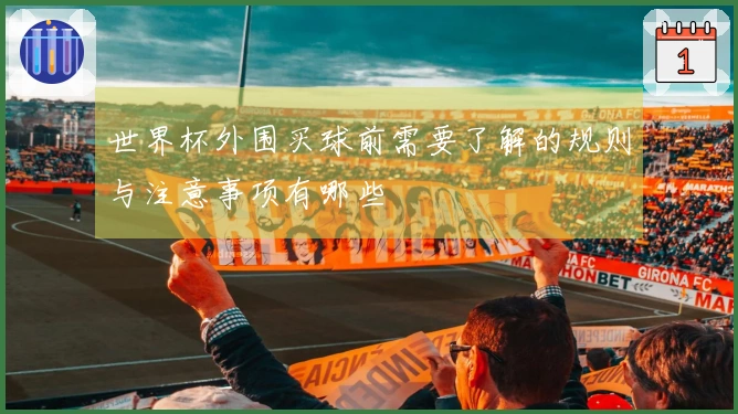 世界杯外围买球前需要了解的规则与注意事项有哪些